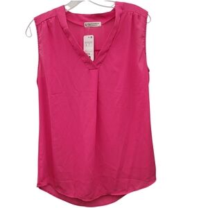 NWT Jon & Anna Hot Pink Semi Sheer Sleeveless Blouse